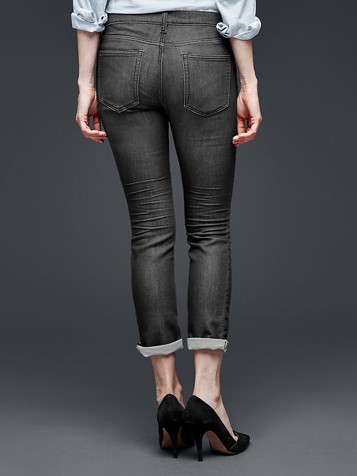 Image number 2 showing, 1969 dark worn knit girlfriend jeans