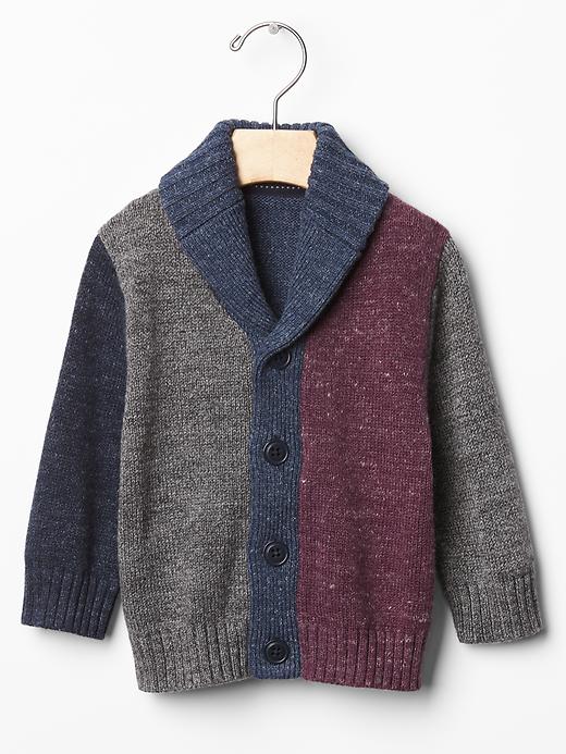 Image number 1 showing, Colorblock marled cardigan
