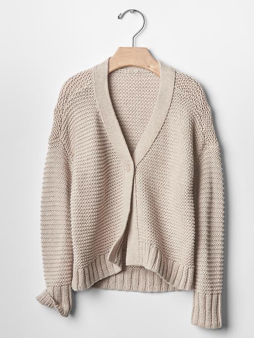 Image number 4 showing, Textured hi-lo cardigan