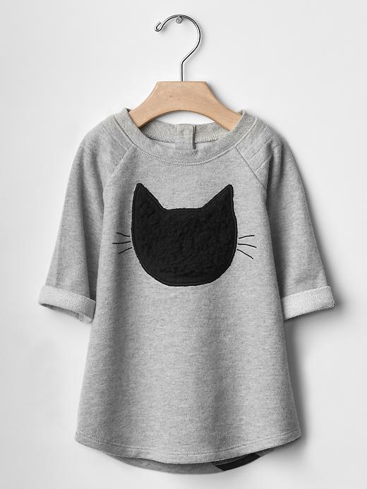 Image number 1 showing, Black cat dress