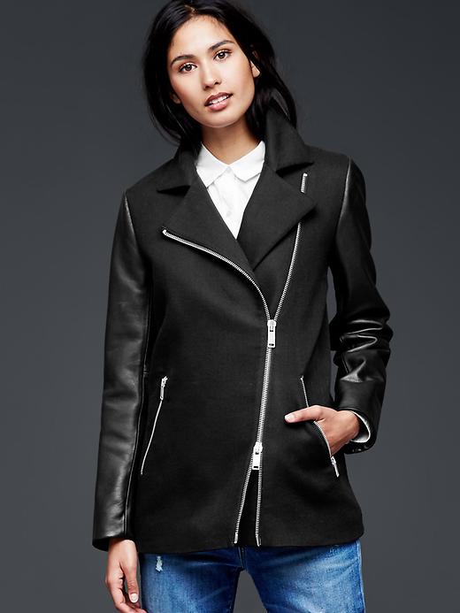 gap leather moto jacket