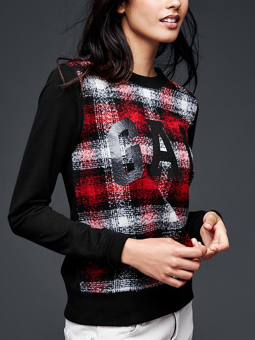 Image number 3 showing, Plaid logo pullover