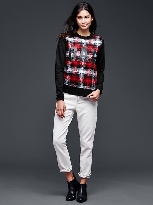 Image number 5 showing, Plaid logo pullover