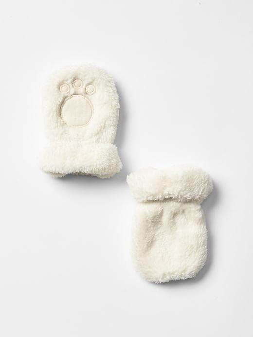 View large product image 1 of 1. Sherpa bear mittens