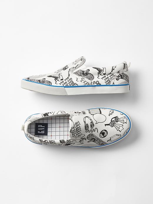 Image number 1 showing, GapKids x ED customizable slip-on sneakers