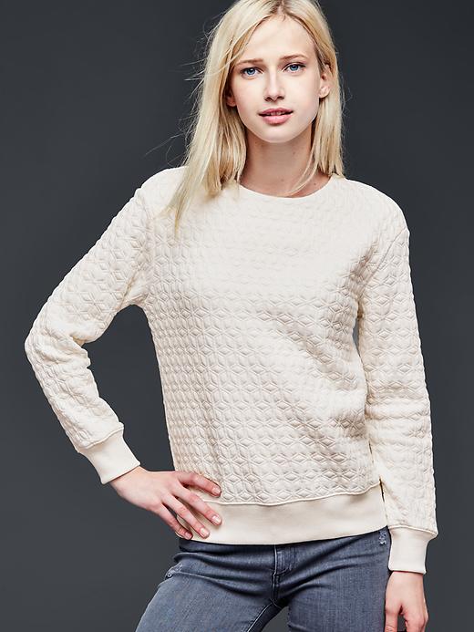 View large product image 1 of 1. Jacquard quilted sweatshirt