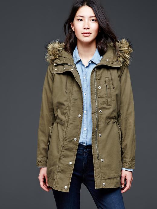 View large product image 1 of 1. Sherpa lined parka