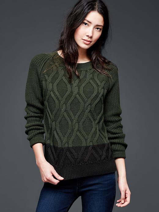 Image number 4 showing, Cable-knit pullover sweater