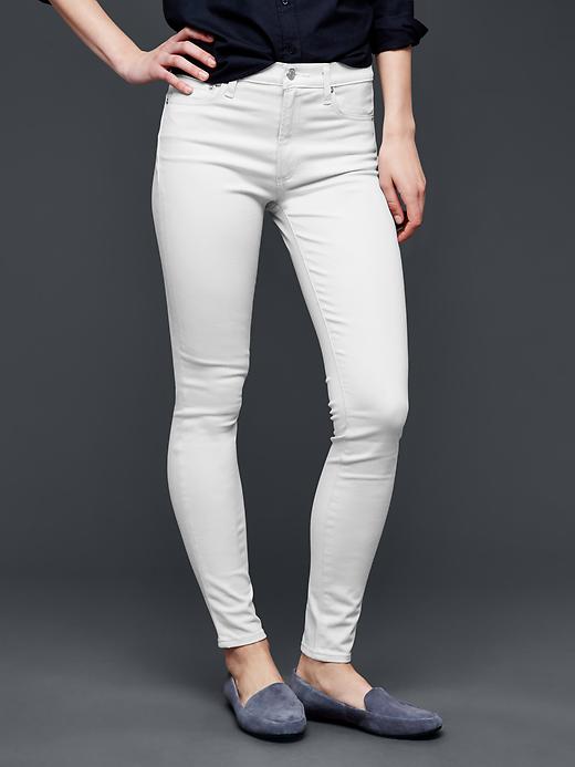 Image number 1 showing, 1969 sateen high rise true skinny jeans