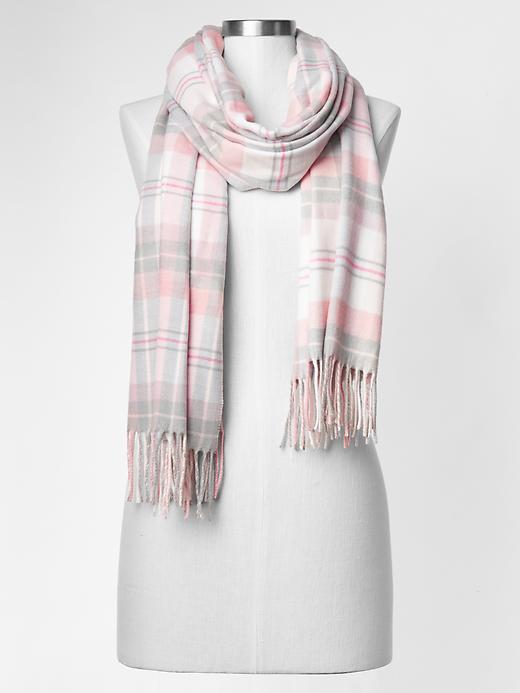 View large product image 1 of 1. Cozy woodsy plaid scarf