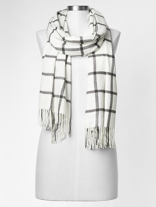View large product image 1 of 1. Cozy window pane scarf