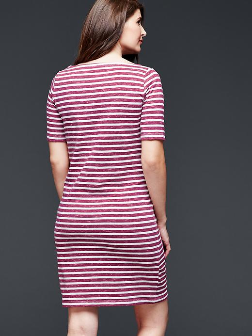 Image number 2 showing, Boatneck stripe t-shirt dress