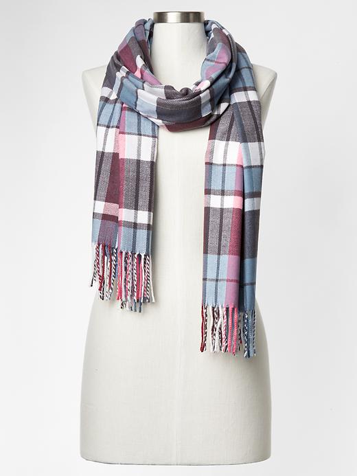 View large product image 1 of 1. Cozy vintage plaid scarf