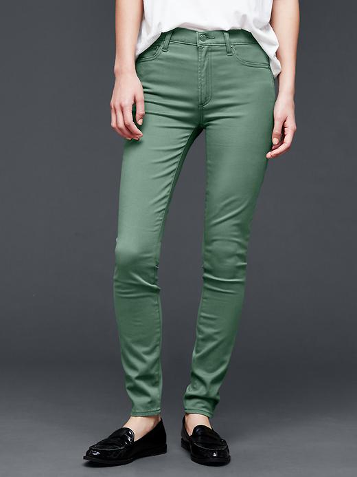 Image number 6 showing, 1969 sateen high rise true skinny jeans