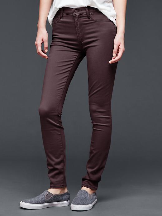 Image number 4 showing, 1969 sateen high rise true skinny jeans