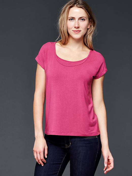 View large product image 1 of 1. Scoop neck nursing top