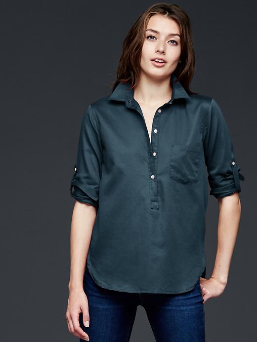Image number 7 showing, Roll-sleeve henley