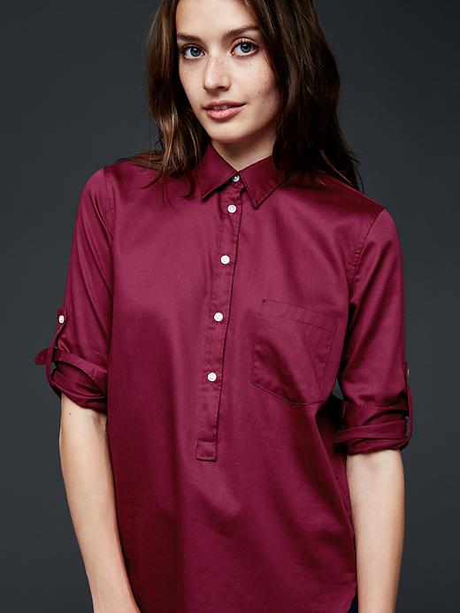 Image number 3 showing, Roll-sleeve henley