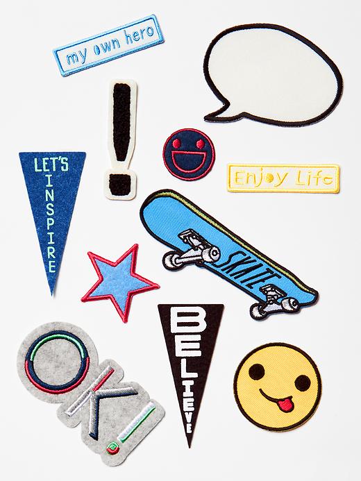 View large product image 1 of 1. GapKids x ED customizable cool conversation patch set