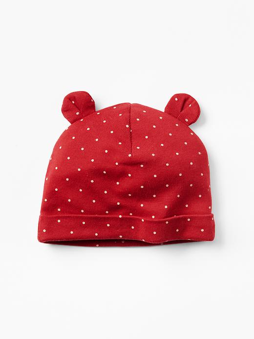 View large product image 1 of 1. Dot bear hat