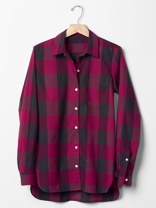 Image number 6 showing, Plaid relaxed boyfriend shirt