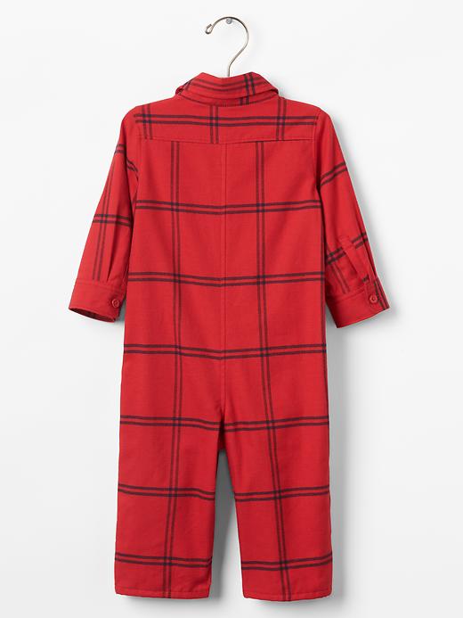 Image number 2 showing, Flannel plaid one -piece