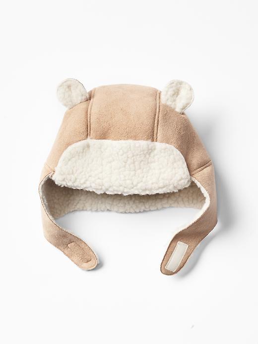 View large product image 1 of 1. Sherpa bear hat