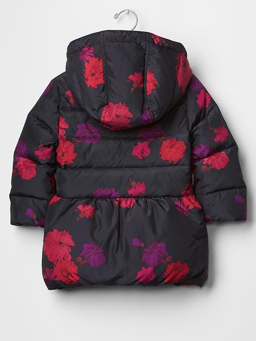 Image number 2 showing, Warmest down floral peplum puffer