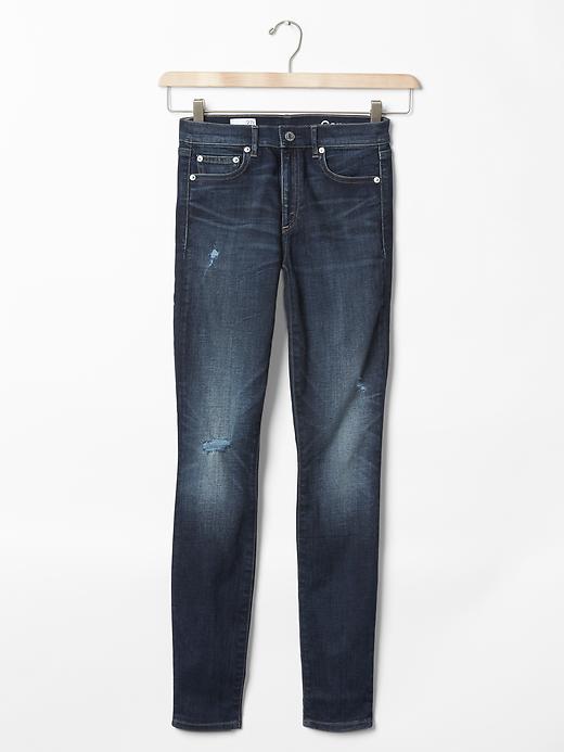 Image number 6 showing, 1969 resolution dark indigo destructed true skinny jeans
