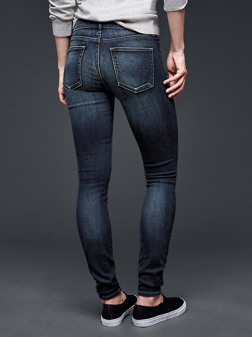 Image number 2 showing, 1969 resolution dark indigo destructed true skinny jeans