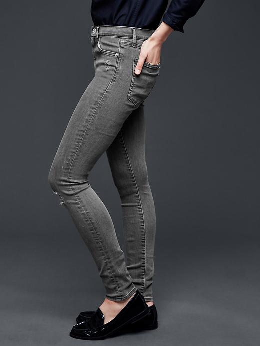 Image number 3 showing, 1969 destructed true skinny jeans