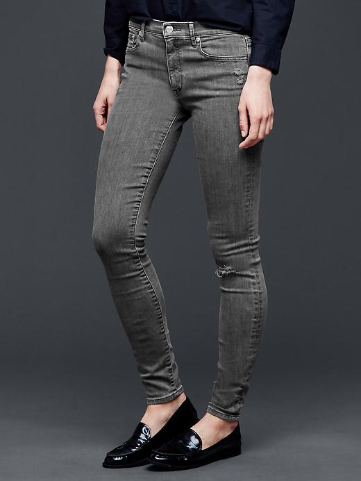 Image number 1 showing, 1969 destructed true skinny jeans