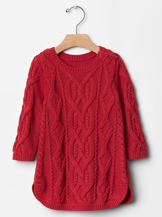 View large product image 1 of 1. Cable knit dress