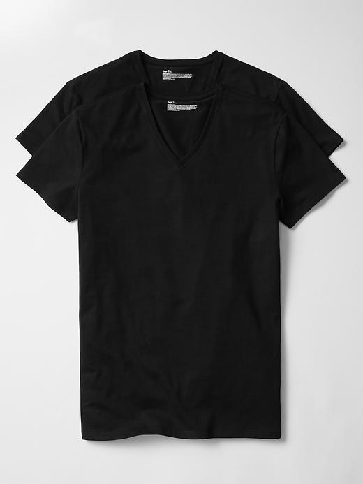 View large product image 1 of 1. Stretch V-neck t-shirts (2-pack)