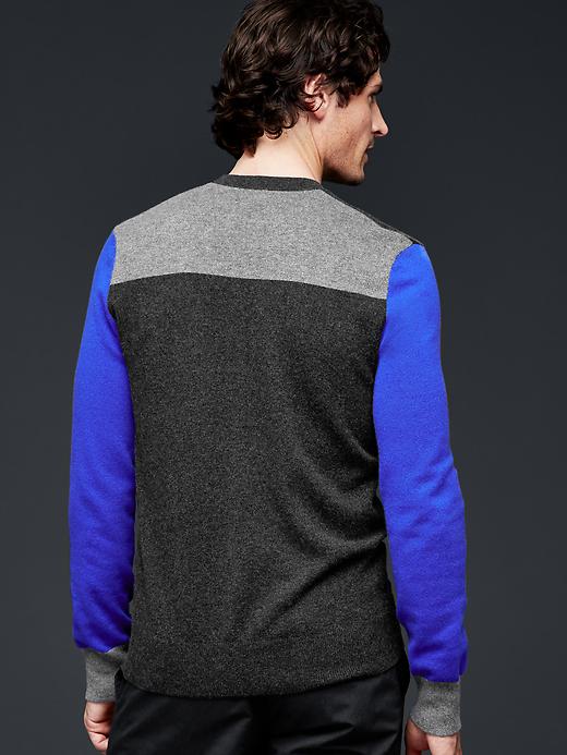 Image number 2 showing, Cashmere colorblock sweater