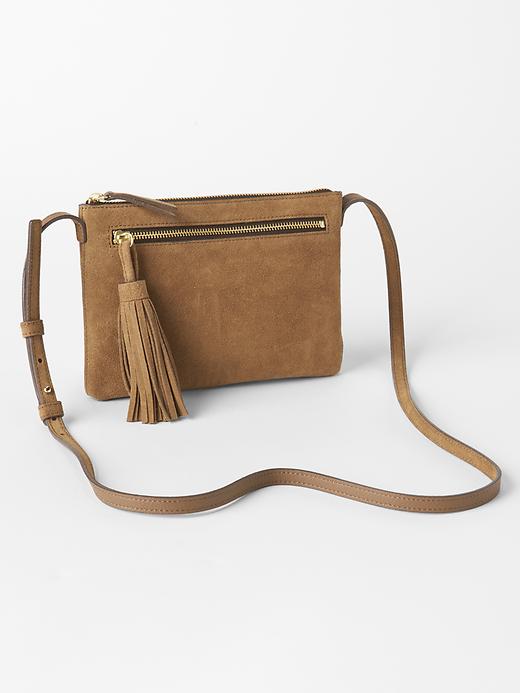 View large product image 1 of 3. Suede crossbody bag