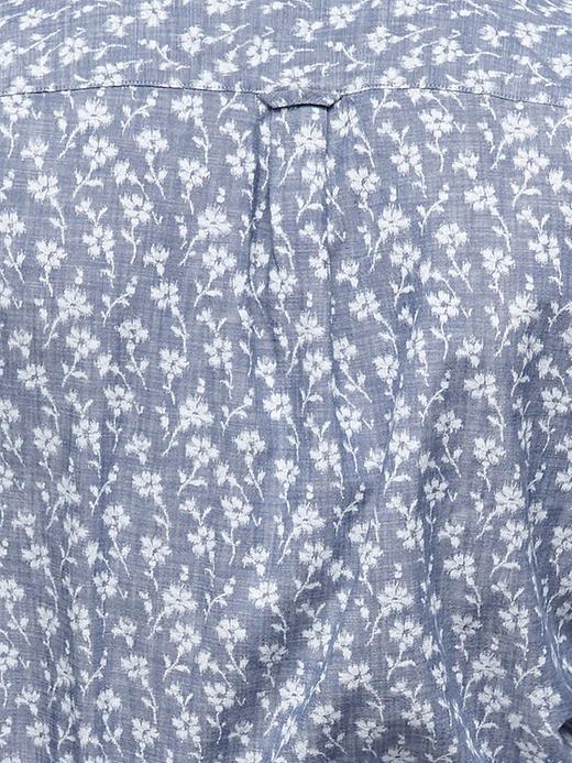 Image number 4 showing, Floral chambray shirt