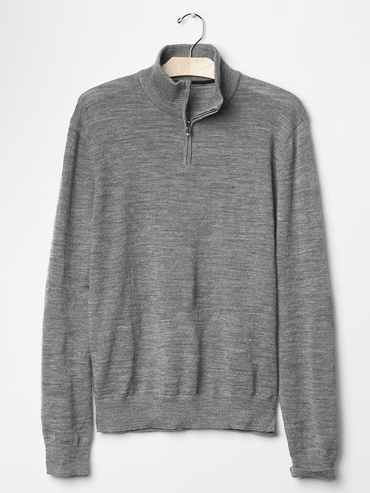 Image number 4 showing, Merino half-zip slub sweater