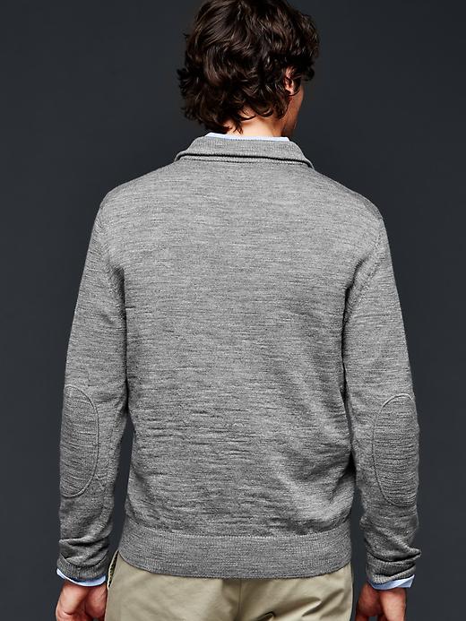 Image number 2 showing, Merino half-zip slub sweater