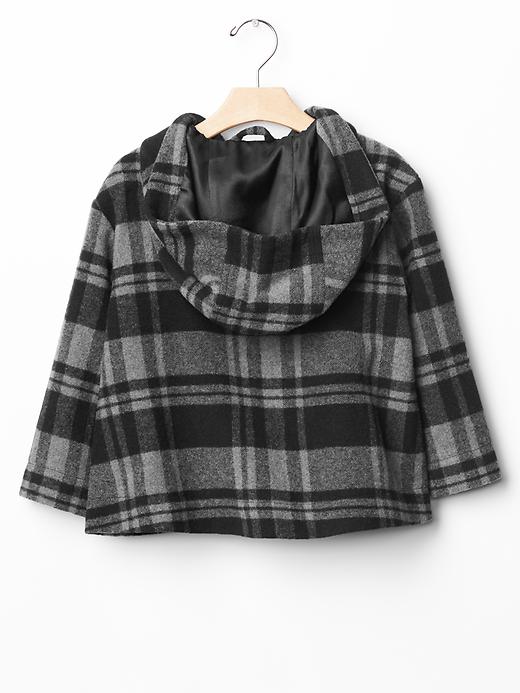 Image number 2 showing, Plaid cropped cape jacket