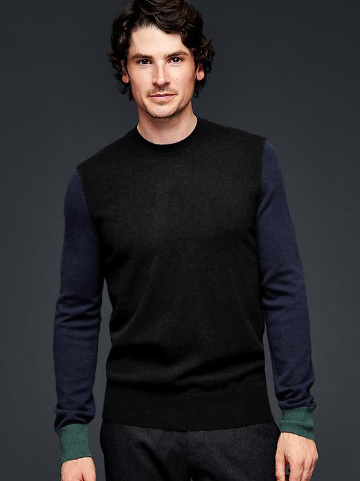 Image number 5 showing, Cashmere colorblock sweater