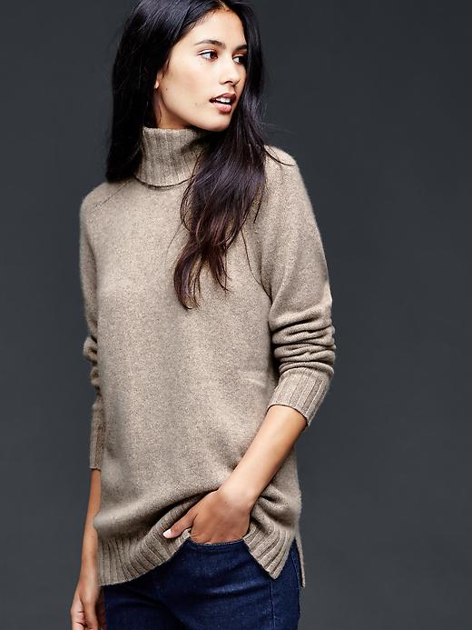 View large product image 1 of 1. Cashmere turtle-neck sweater
