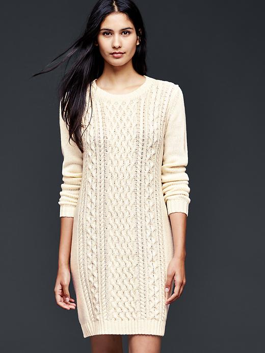 Cableknit sidezip sweater dress Cable knit dress, Knit sweater