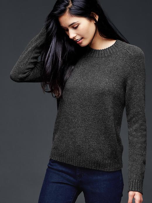 View large product image 1 of 1. Cashmere crewneck sweater