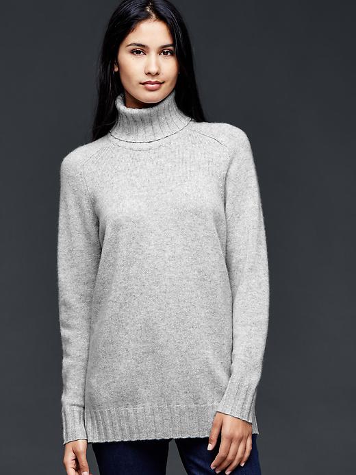 View large product image 1 of 1. Cashmere turtle-neck sweater