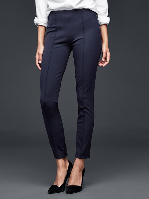 Image number 1 showing, Bi-stretch side-zip skinny pants