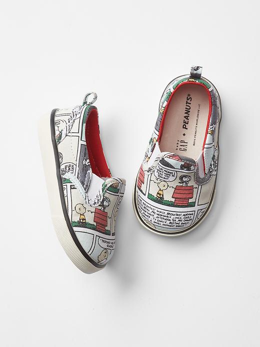 View large product image 1 of 1. babyGap + Peanuts&#174 comic slip-on sneakers
