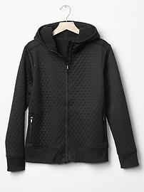 View large product image 5 of 5. GapFit brushed-hood quilted scuba jacket