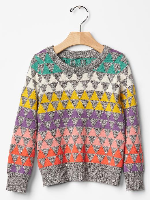 Image number 1 showing, Geometric fair isle sweater