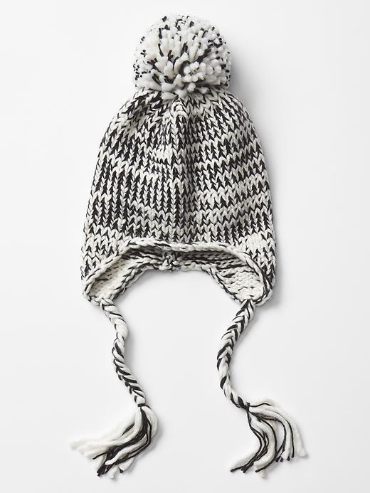 View large product image 1 of 1. Marled pom-pom hat